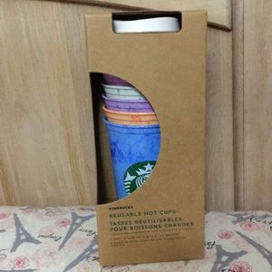 BNIB Starbucks reusable hot cups!! Set of 6.
